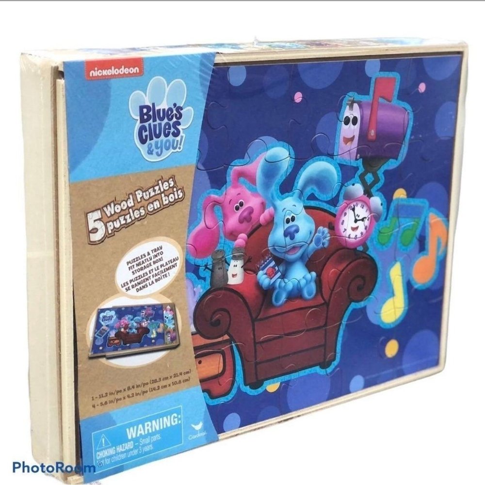Blue's Clues Wooden 5 pack box Puzzle